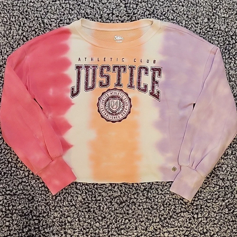 Justice Long Sleeve Top Bundle Flannel, Sweatshirts, T-shirts Girls Size 10